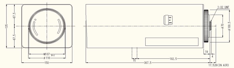 computar12.5-775mm長焦鏡頭尺寸